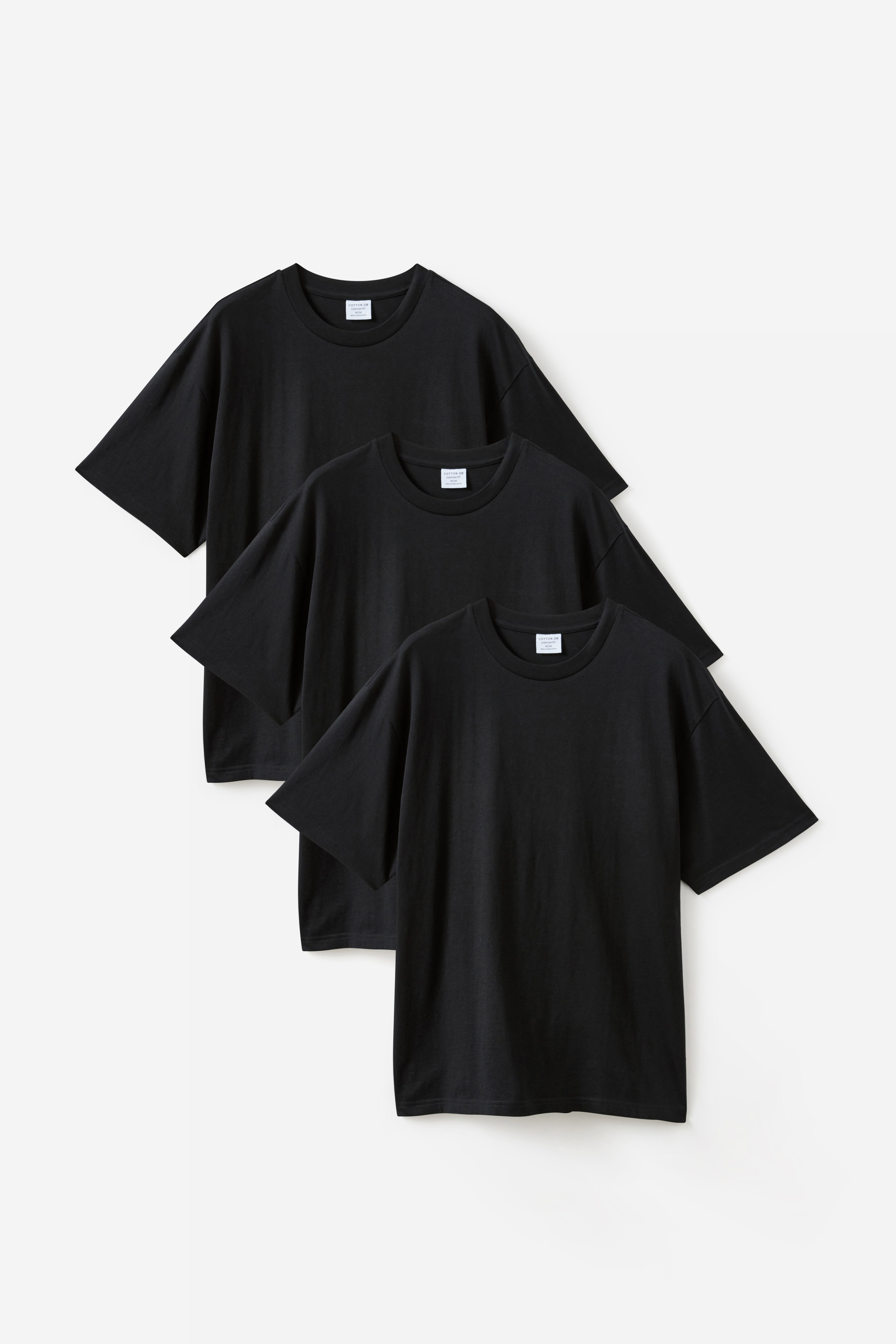 3 Pack Everyday Fit T-Shirt - Black, 